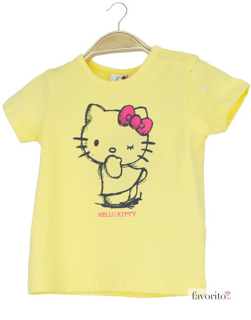 Tricou bebe, galben, Hello Kitty1