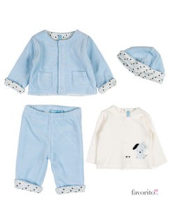 set-din-4-bucati-pentru-bebe-bluza-pantaloni-jacheta-caciula-albastru-deschis-0-6-luni-losan