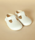 Pantofiori unisex bebe din piele ecologicacu gaurele, albi, Baypods UK (16-17-18)-3